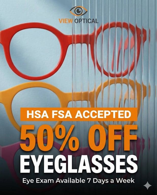 Eye exam discounts and eyeglasses offers at View Optometrist Fremont CA - special promotions on vision care